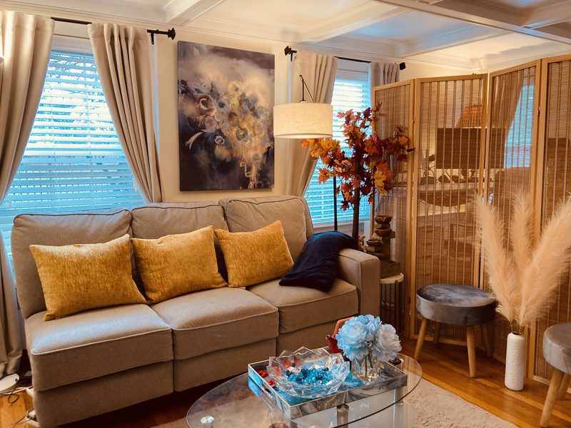 Living room of our Framingham home
